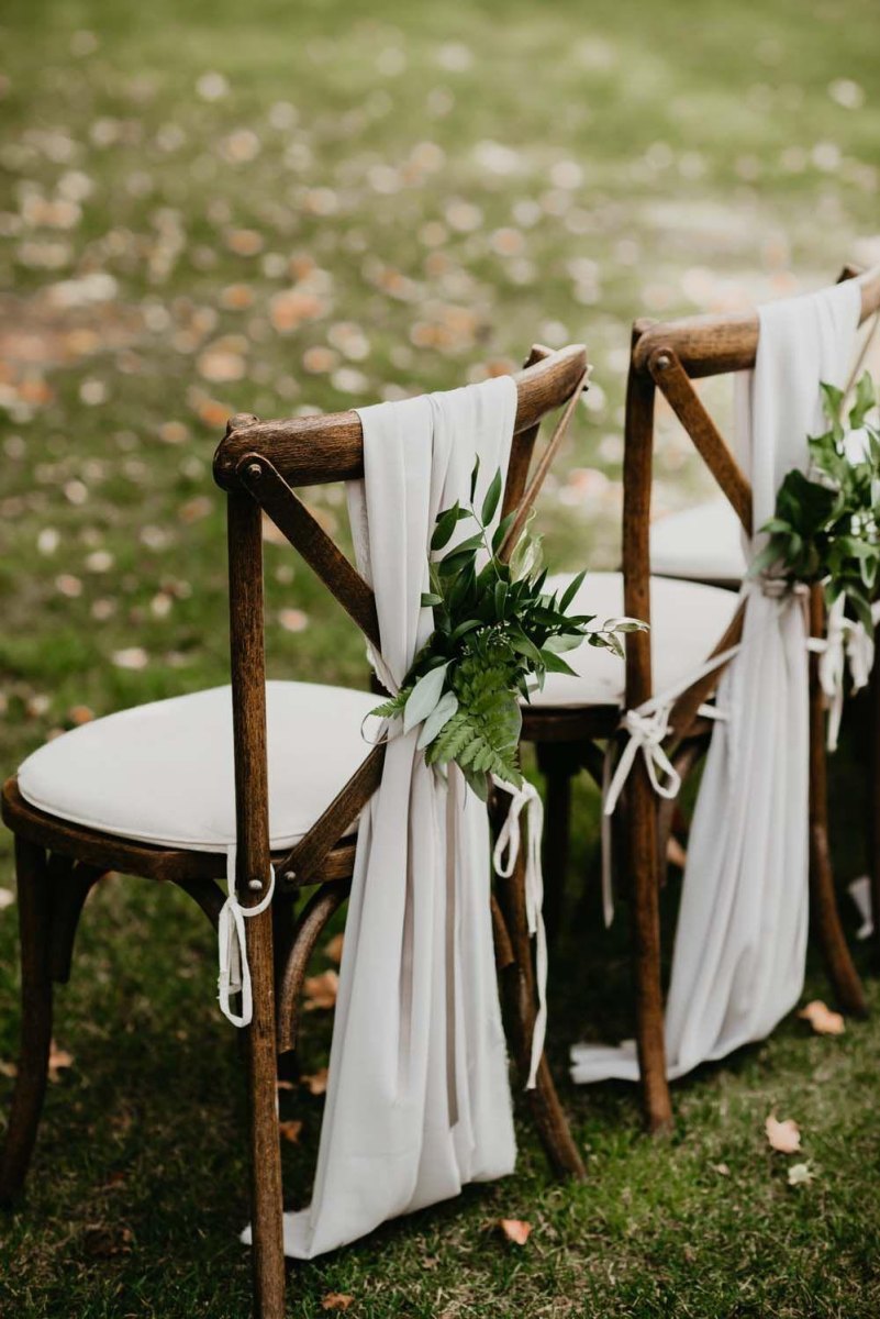 Wedding chairs with simple decorations