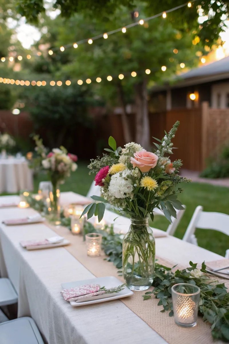 Garden flowers for backyard wedding