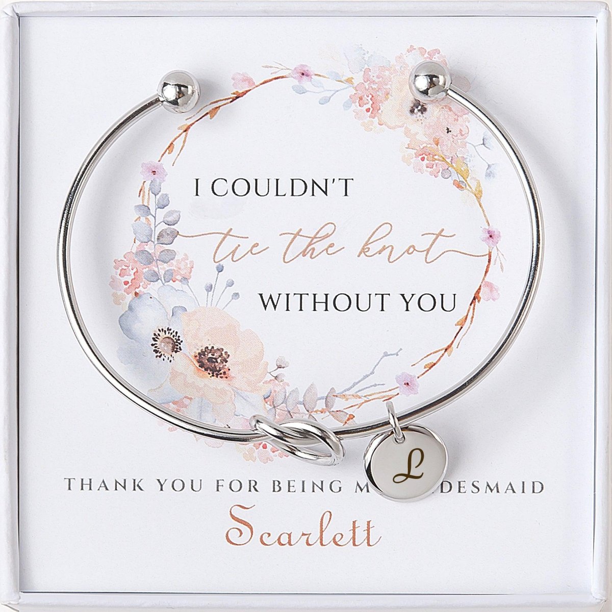 Bridesmaid charm bracelet meaningful gift