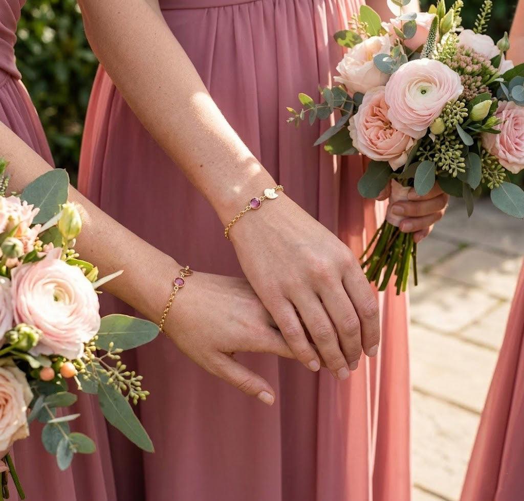 Birthstone bridesmaid jewelry