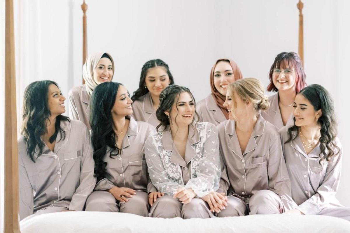 Matching bridesmaid pajamas