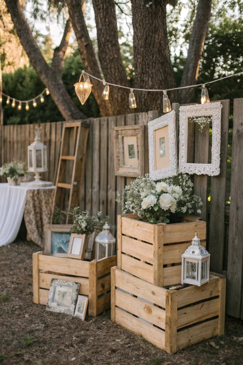 DIY budget backyard wedding decor