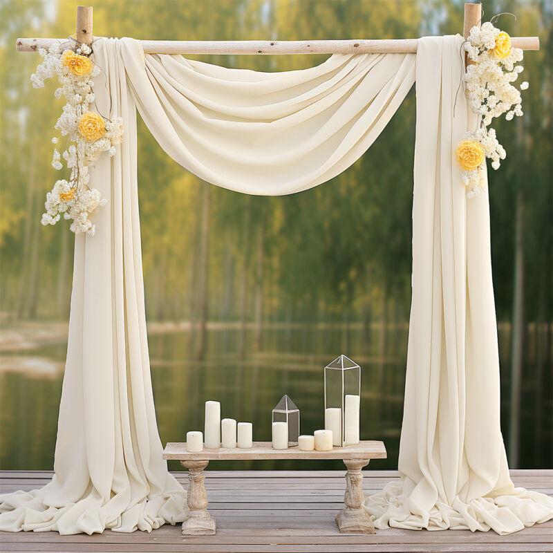 Wedding venue fabric draping decor