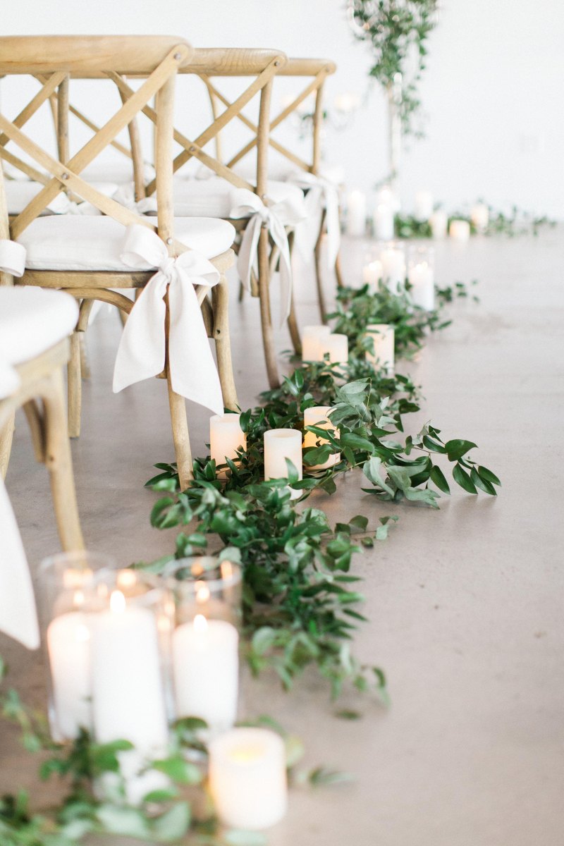 Budget wedding aisle flowers