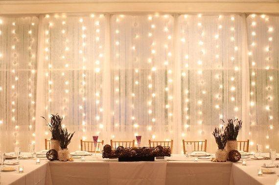 String lights at budget wedding