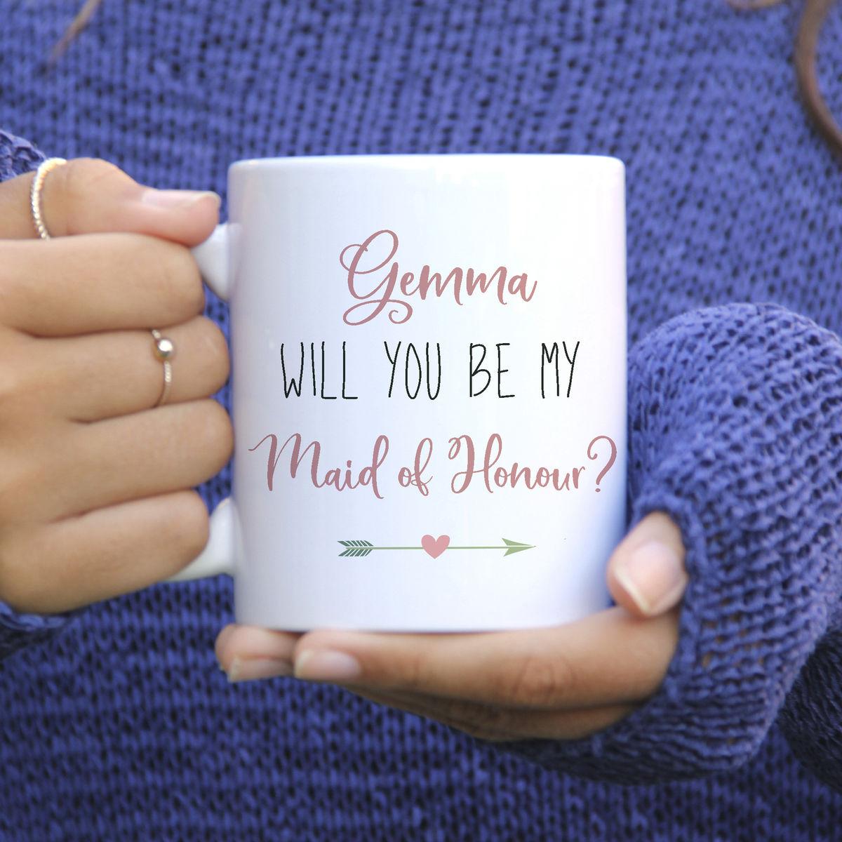Coffee Date Maid of Honor Invitation