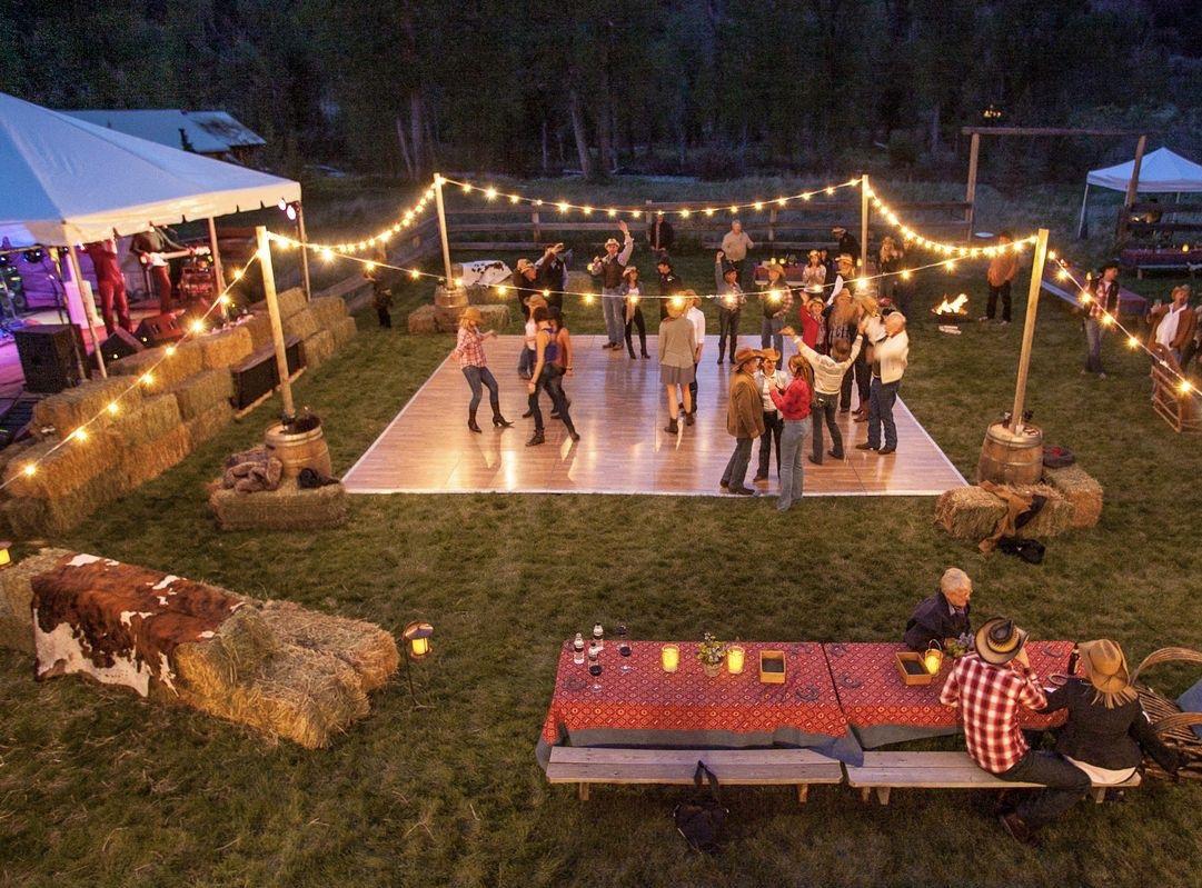 Country wedding dance floor