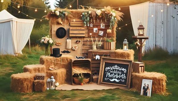 Country wedding photo booth