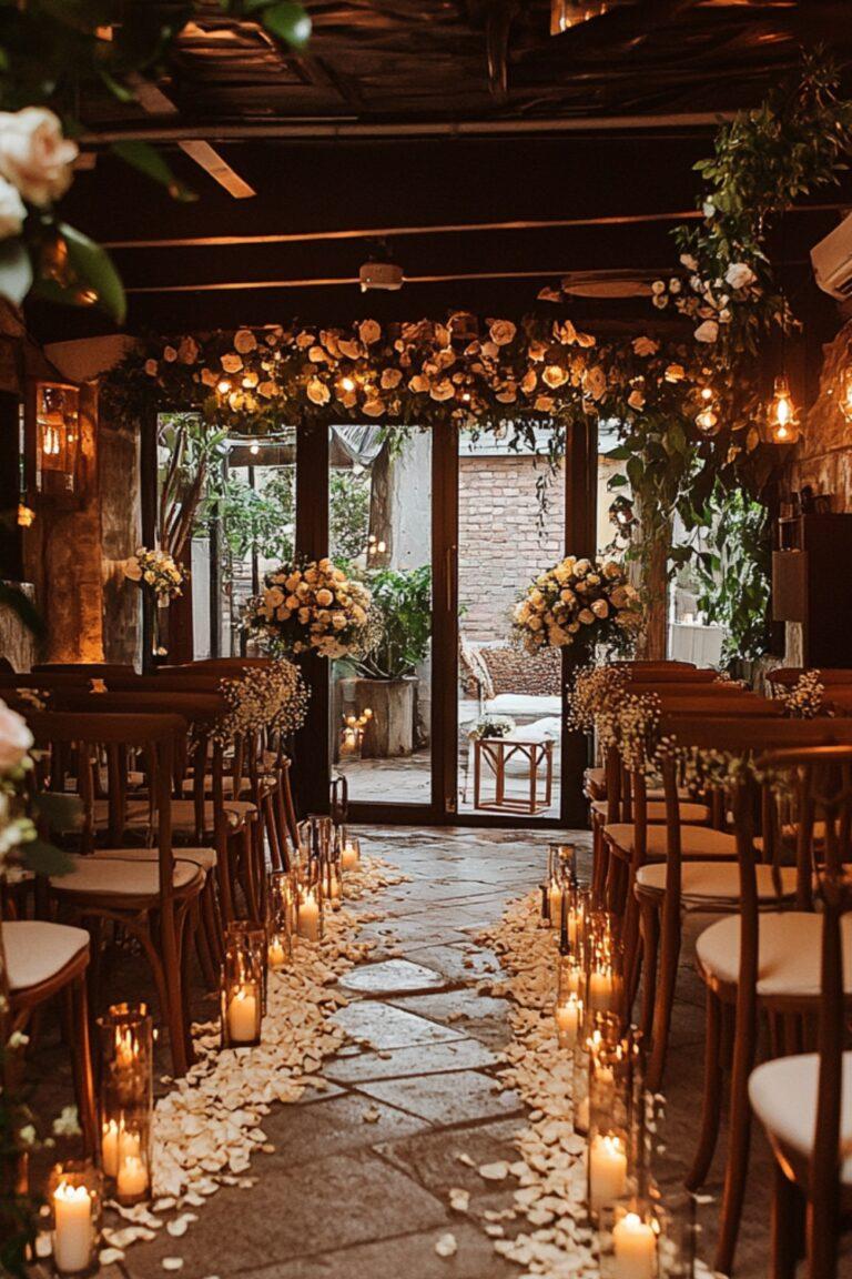 Cozy indoor wedding decor