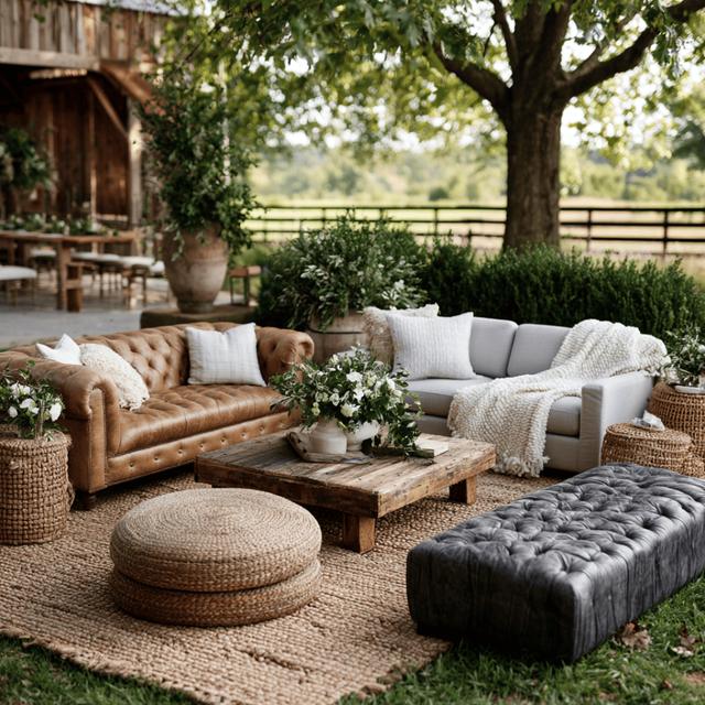 Outdoor wedding lounge seating