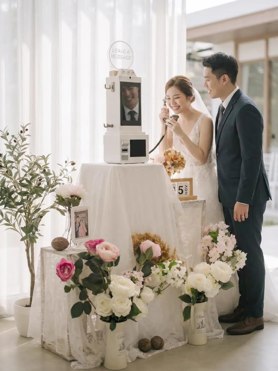 Wedding video message booth