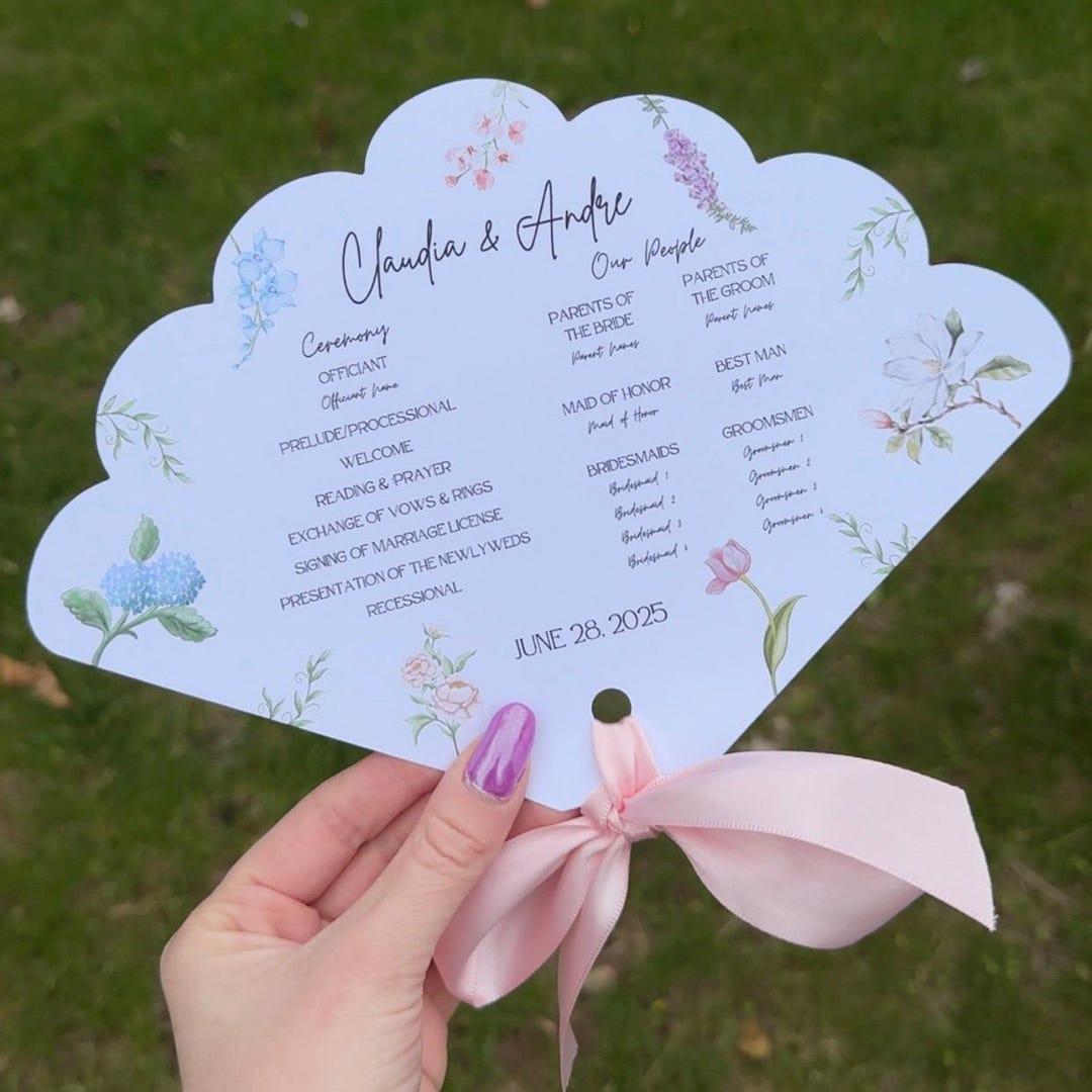 Wedding fan embellishments