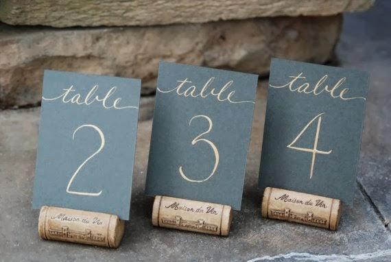 Creative DIY wedding table numbers
