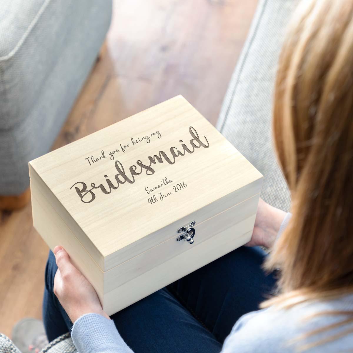 Custom wedding day keepsake box