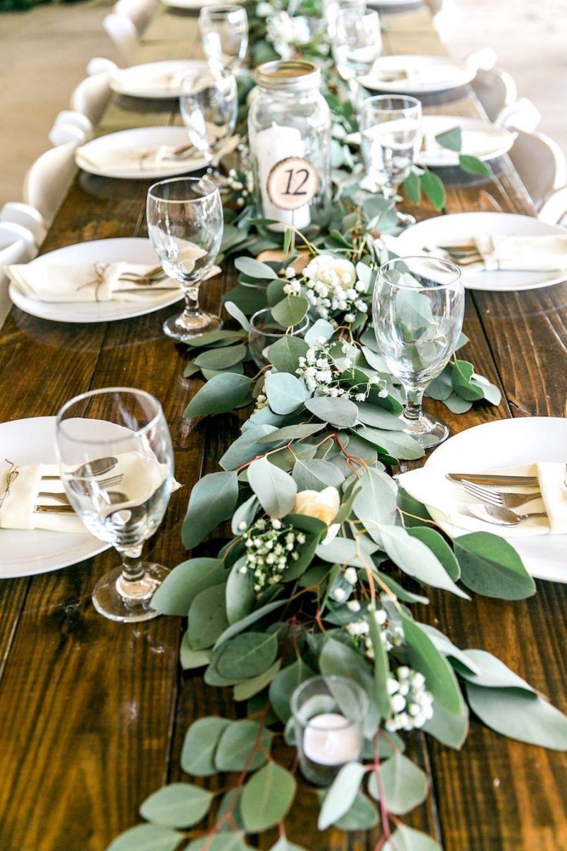 DIY greenery wedding decorations