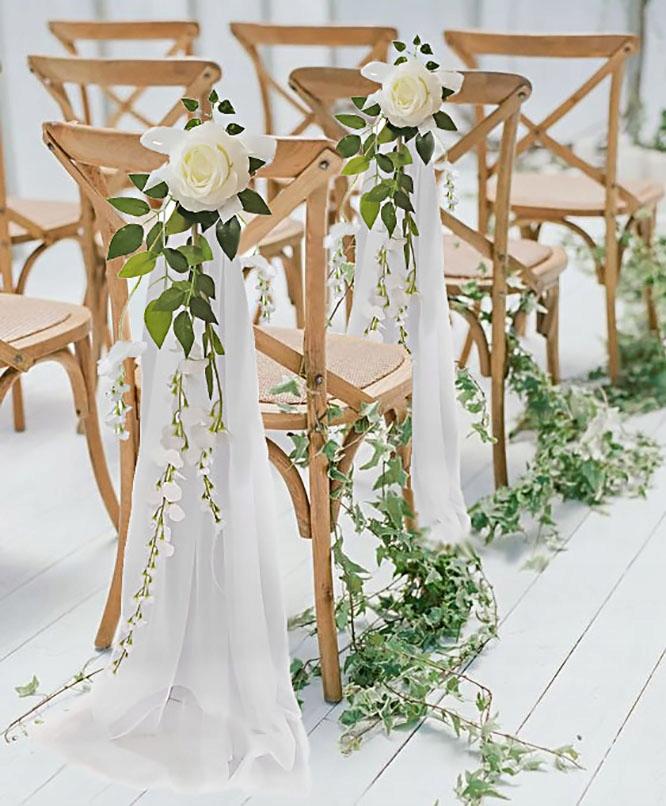 DIY wedding chair decoration