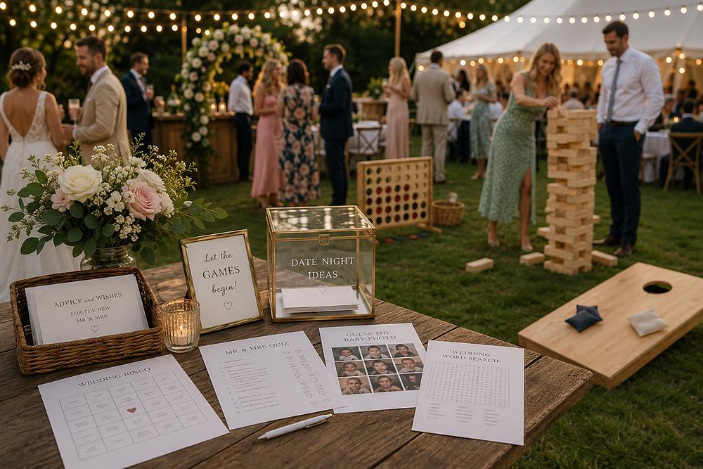DIY wedding reception activity station