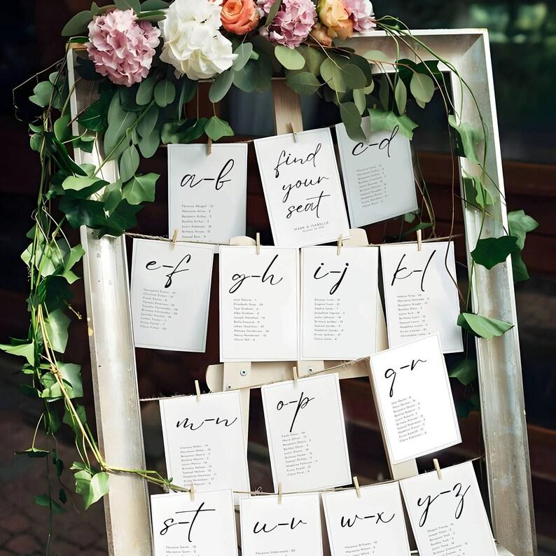 DIY wedding seating chart