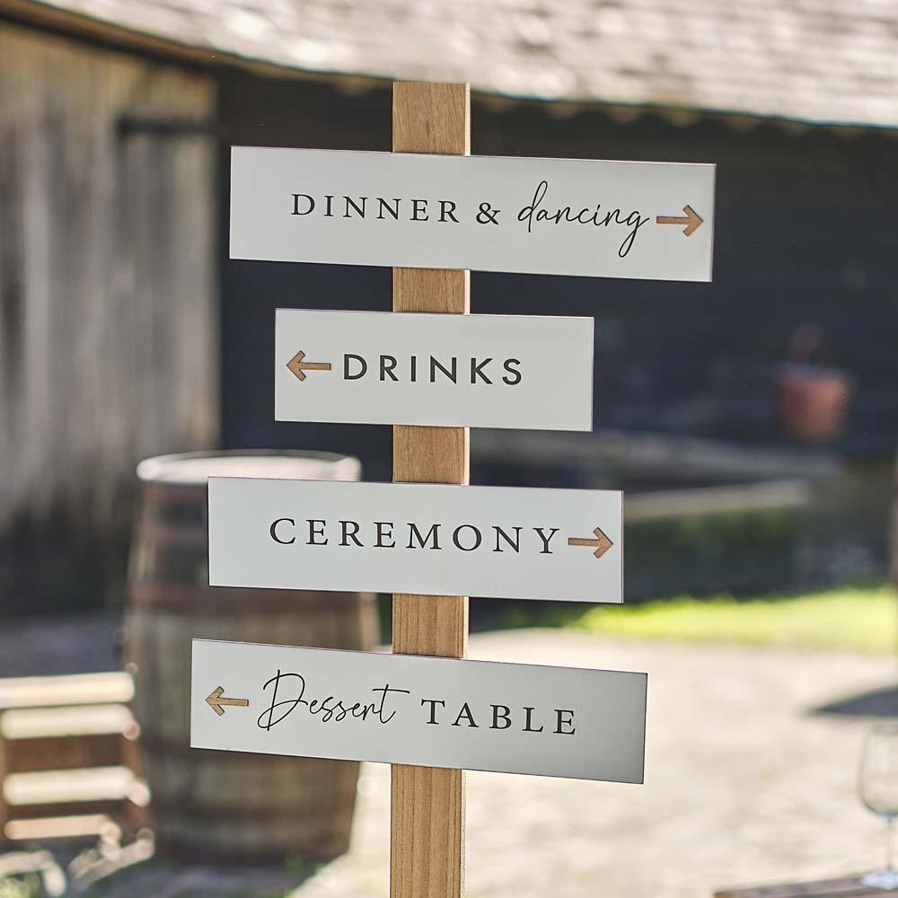 DIY wedding direction signs