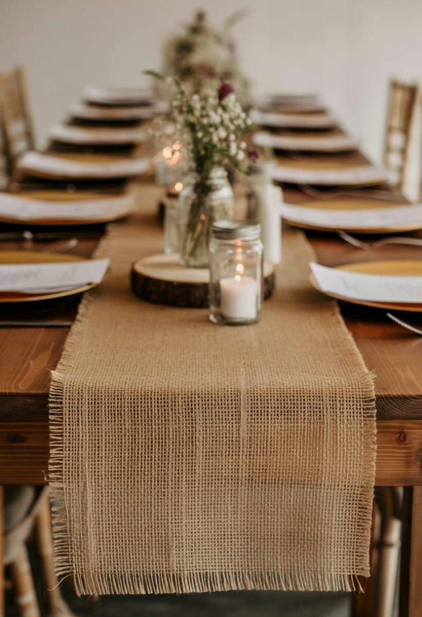 Handmade wedding table runner