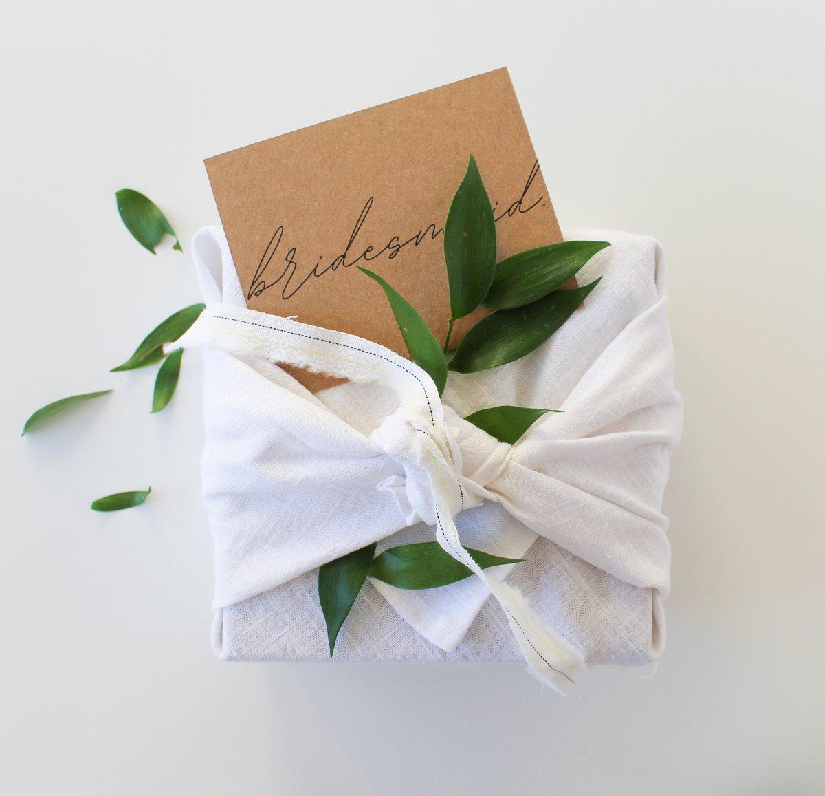 Eco friendly bridesmaid gift wrapping