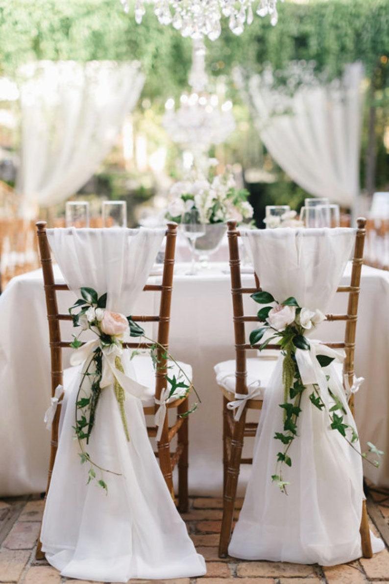 Elegant decorated garden chairs