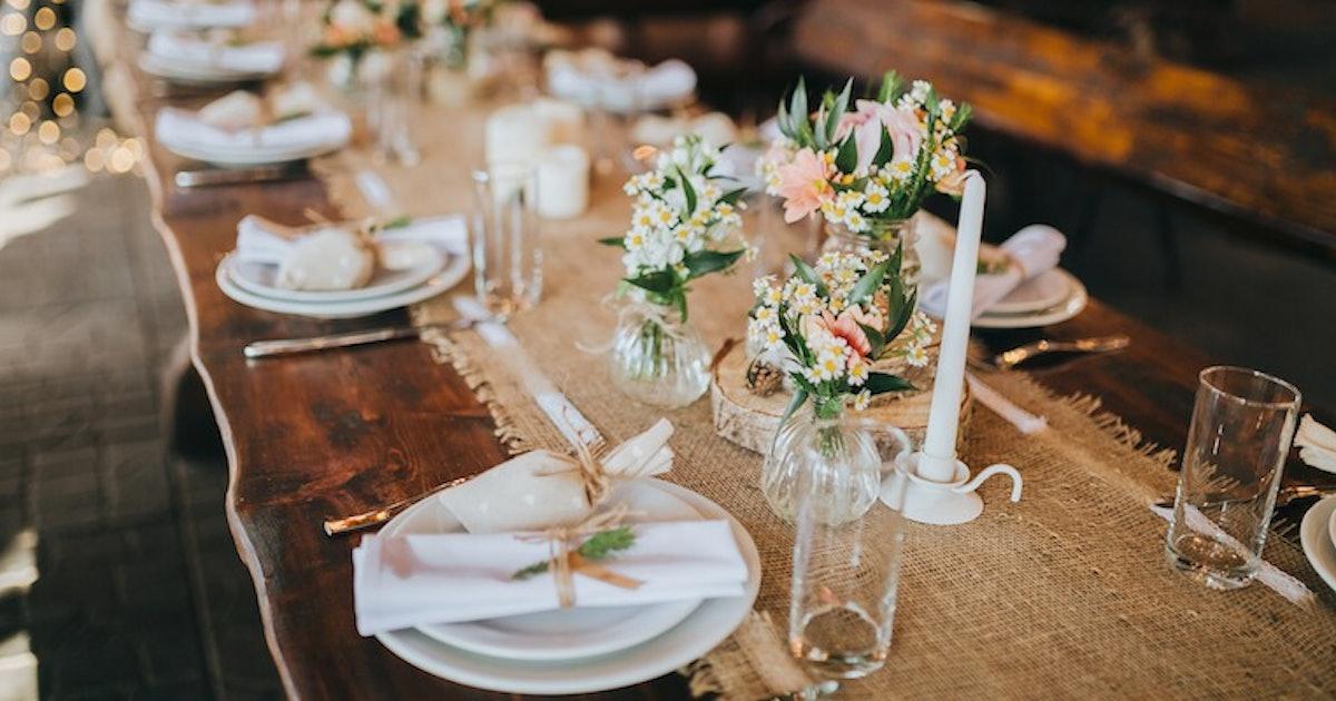 Farmhouse wedding tablescape