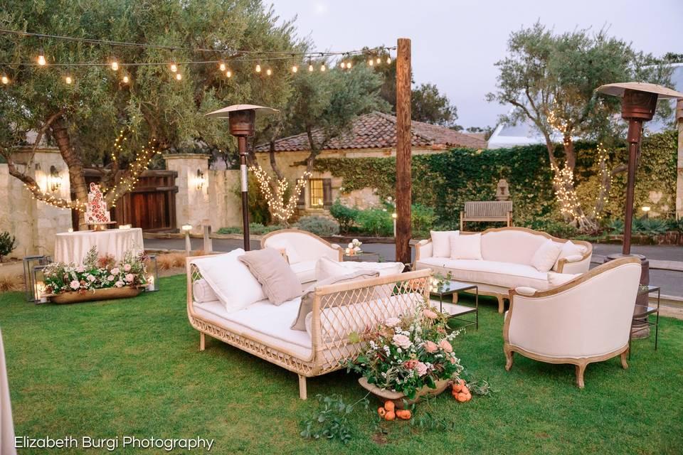 Outdoor garden lounge seating