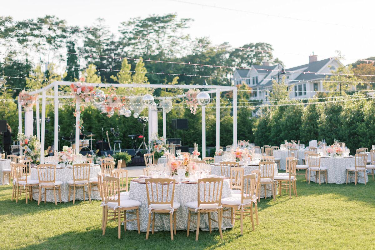 Garden party wedding reception style