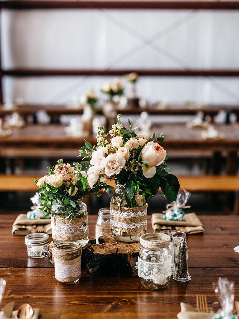 Handmade floral wedding centerpieces