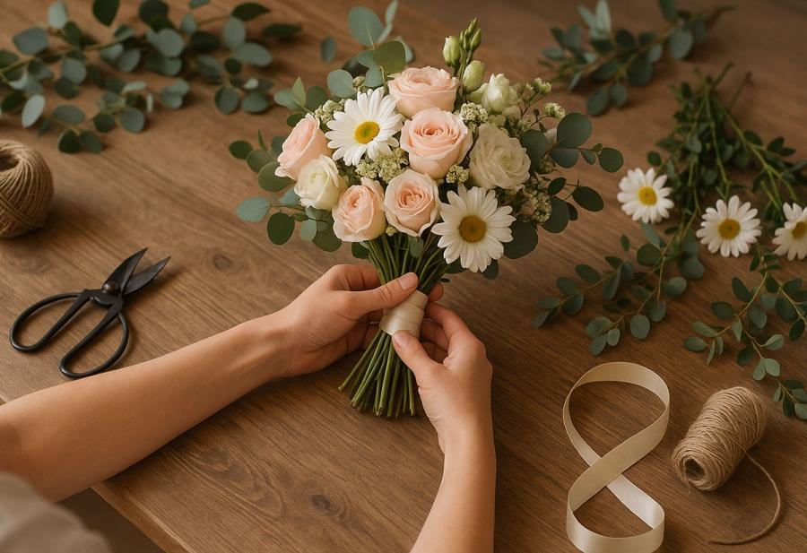 Handmade wedding bouquet