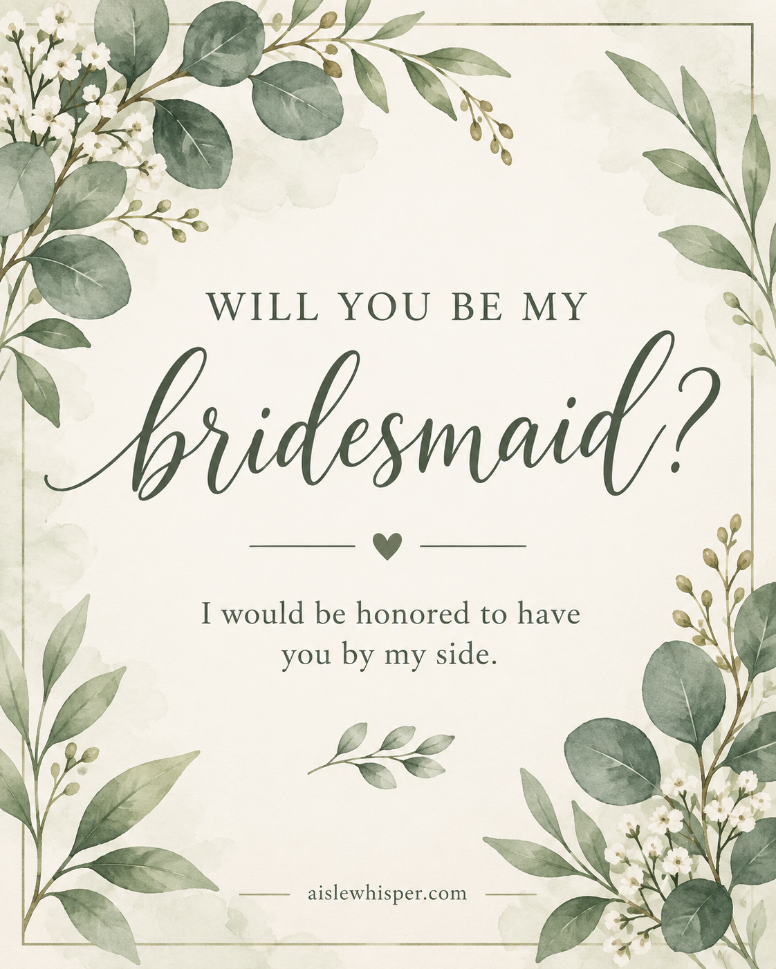 Bridesmaid proposal gift with card