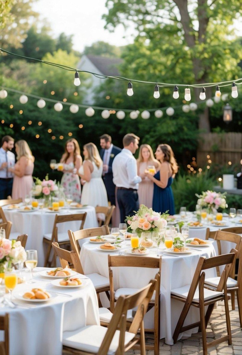 Backyard wedding brunch