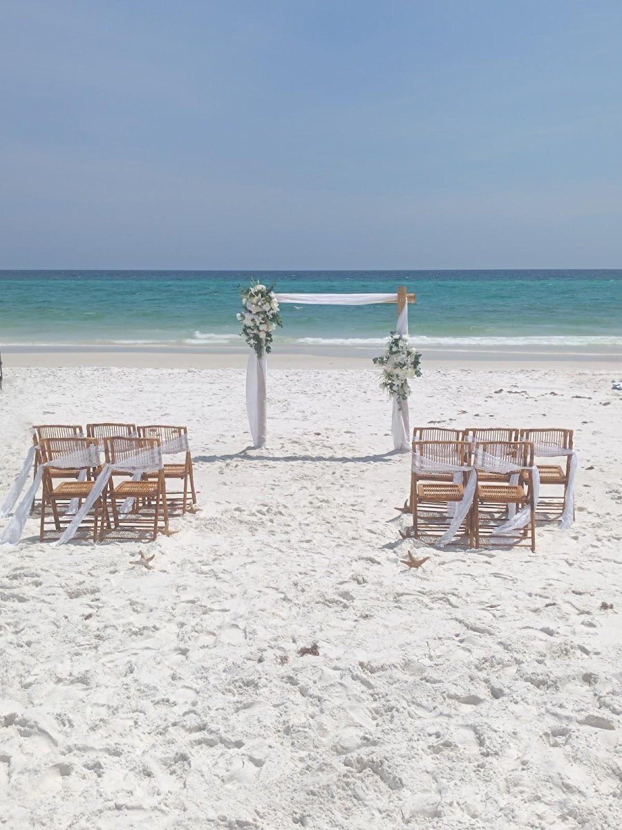 Intimate beach wedding ceremony