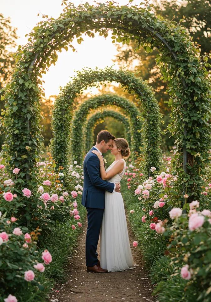 Garden wedding photography location