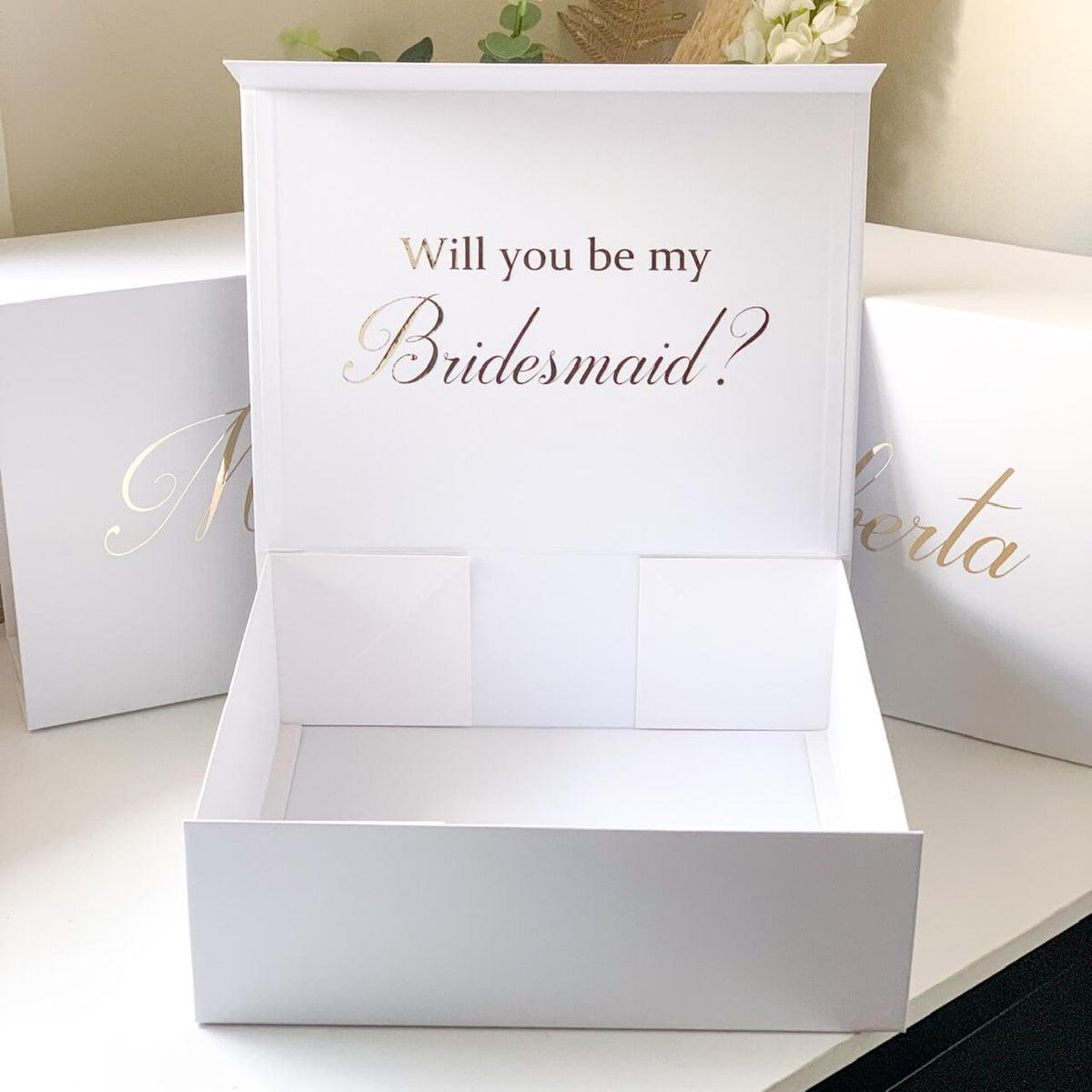 Luxury magnetic bridesmaid gift box