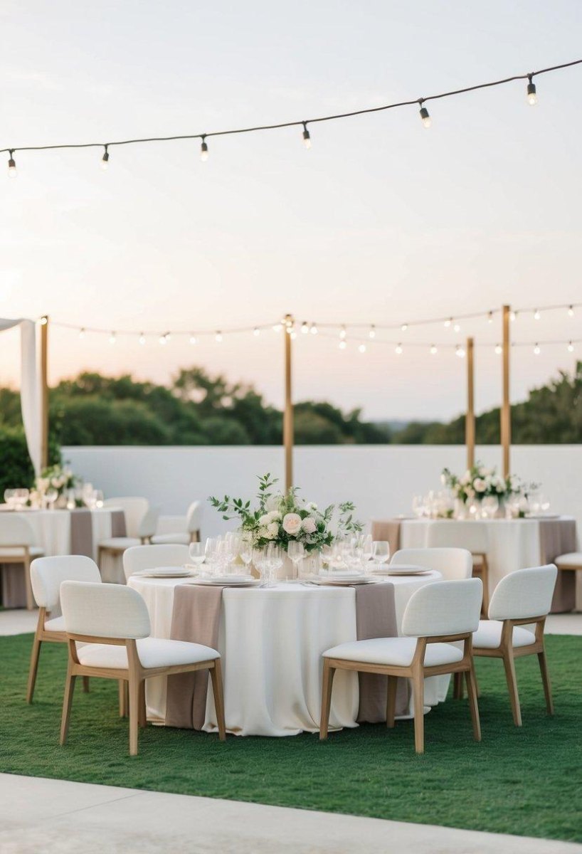 Minimalist modern backyard wedding