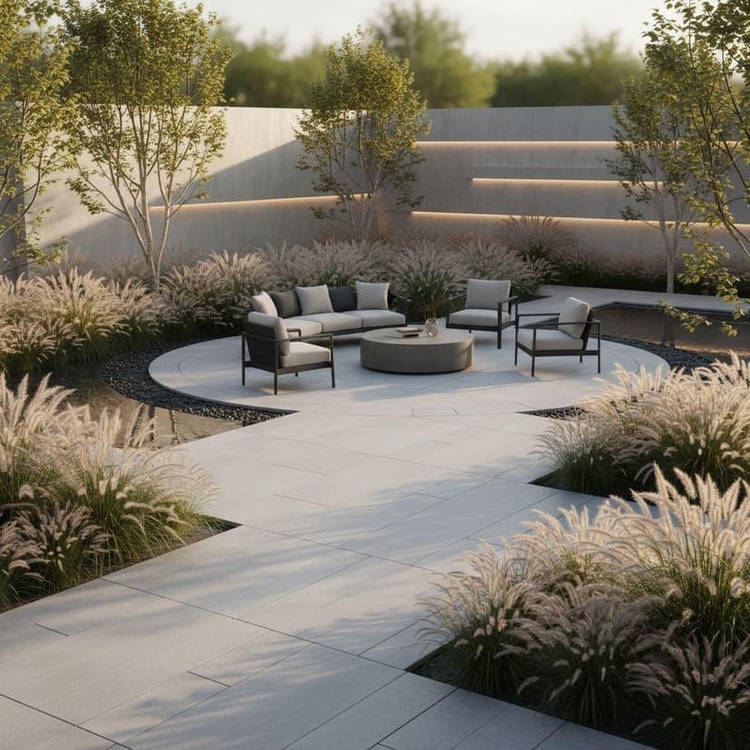 Minimalist modern garden reception