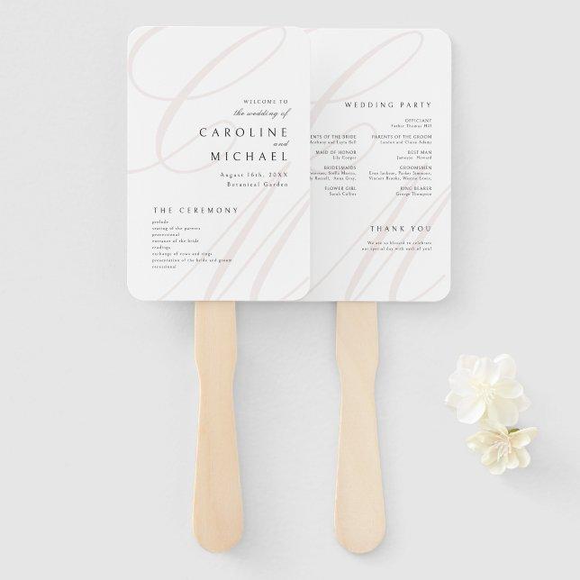 Minimalist modern wedding fan
