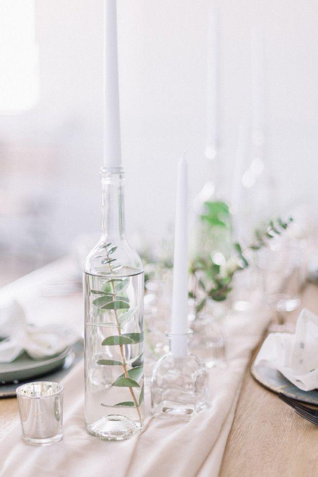 Minimalist wedding decor setup