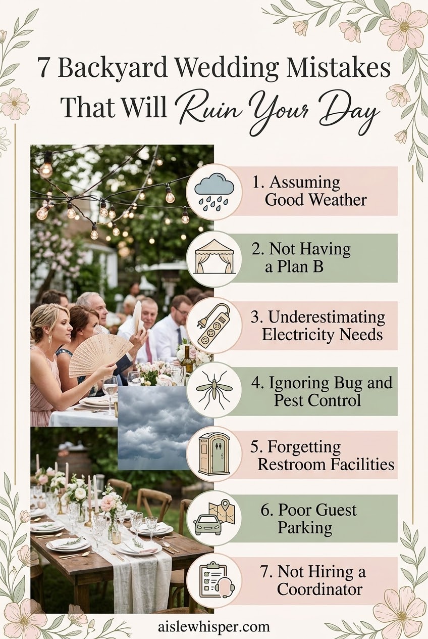 7 Backyard Wedding Mistakes That Will Ruin Your Day