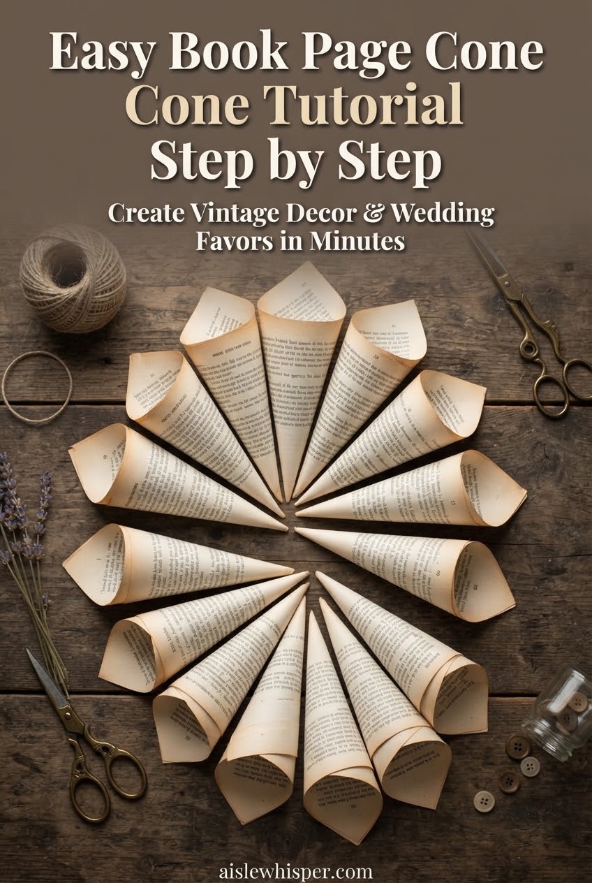Easy Book Page Cone Tutorial Step by Step