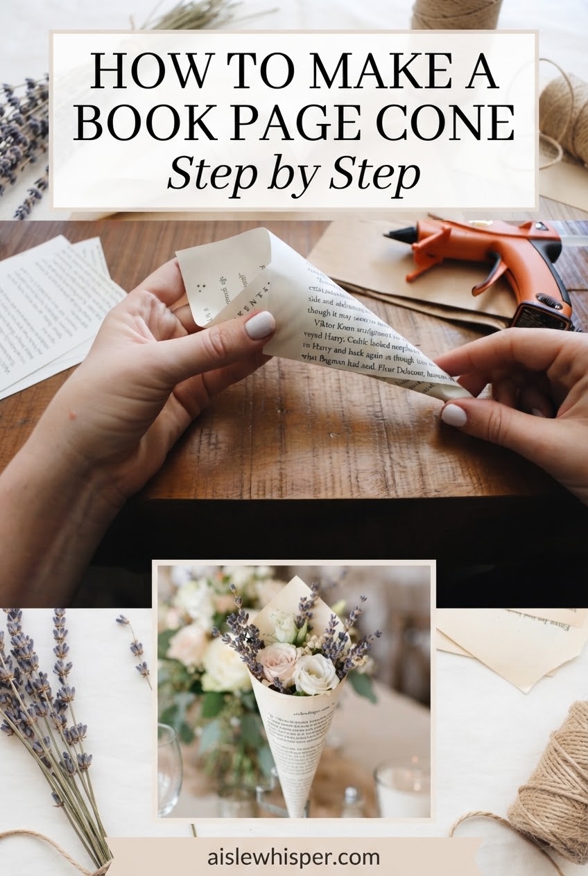 How to Make a Book Page Cone Step by Step