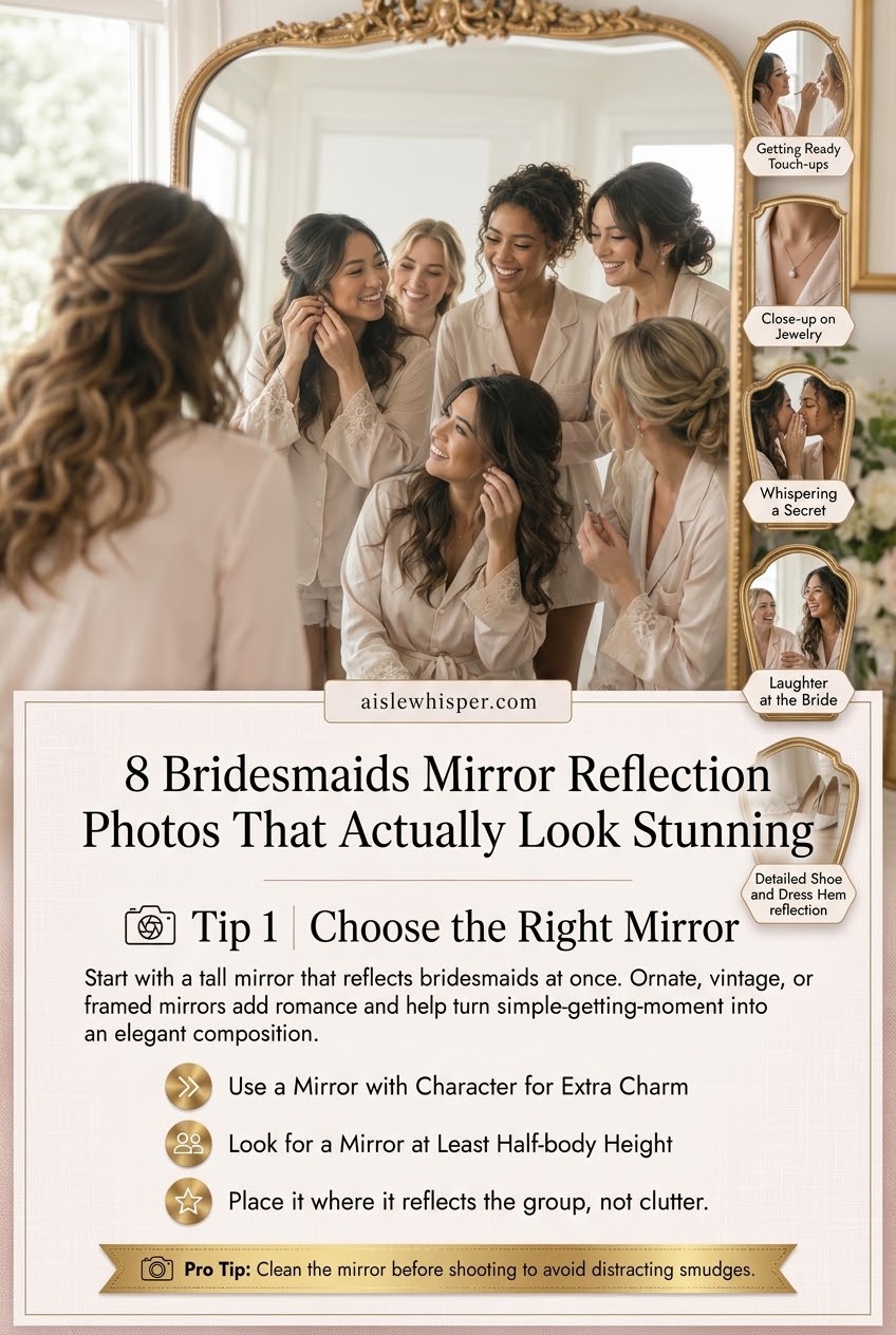 8 Bridesmaids Mirror Reflection Photos That Actually Look Stunning