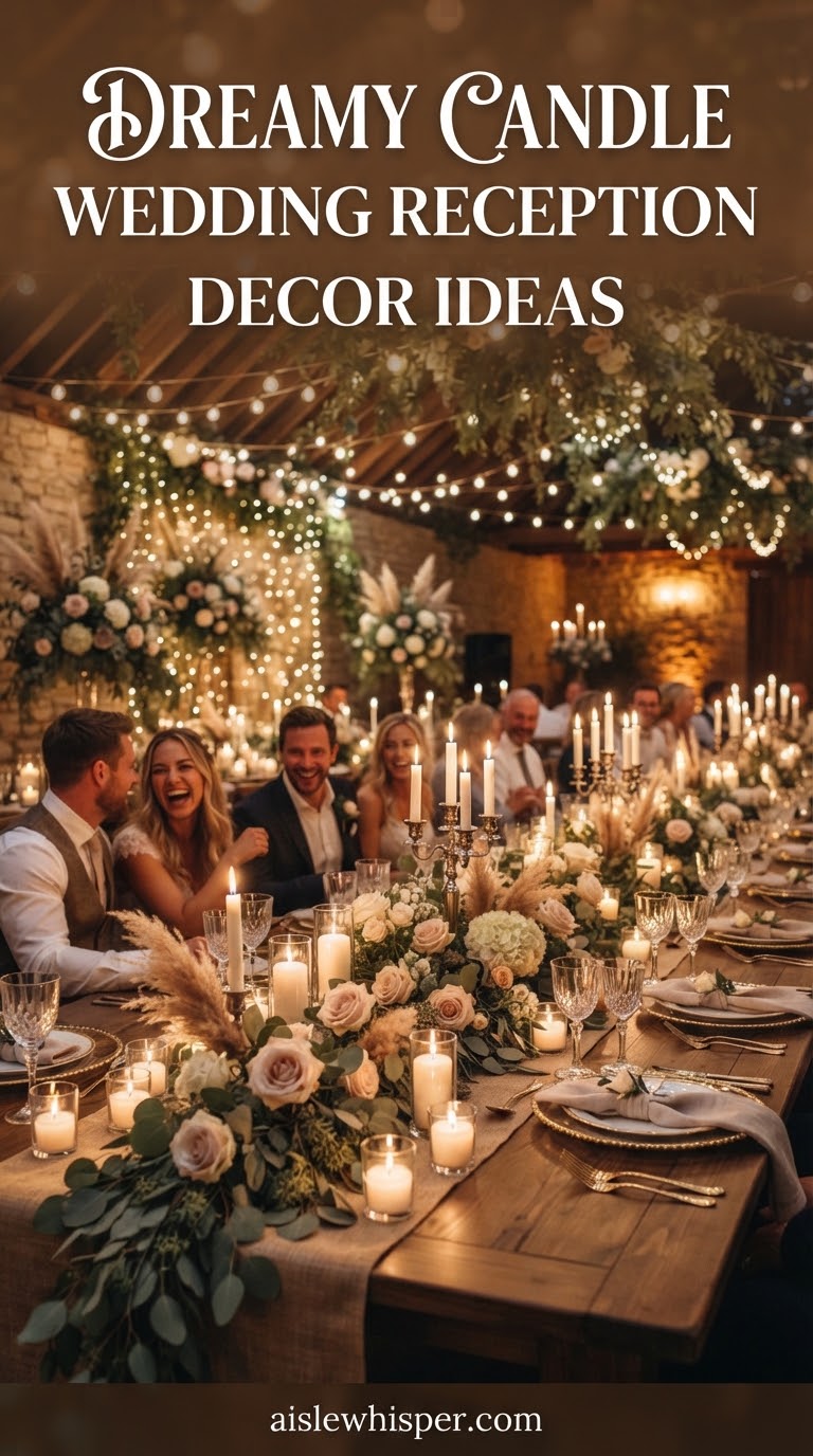 Dreamy Candle Wedding Reception Decor Ideas