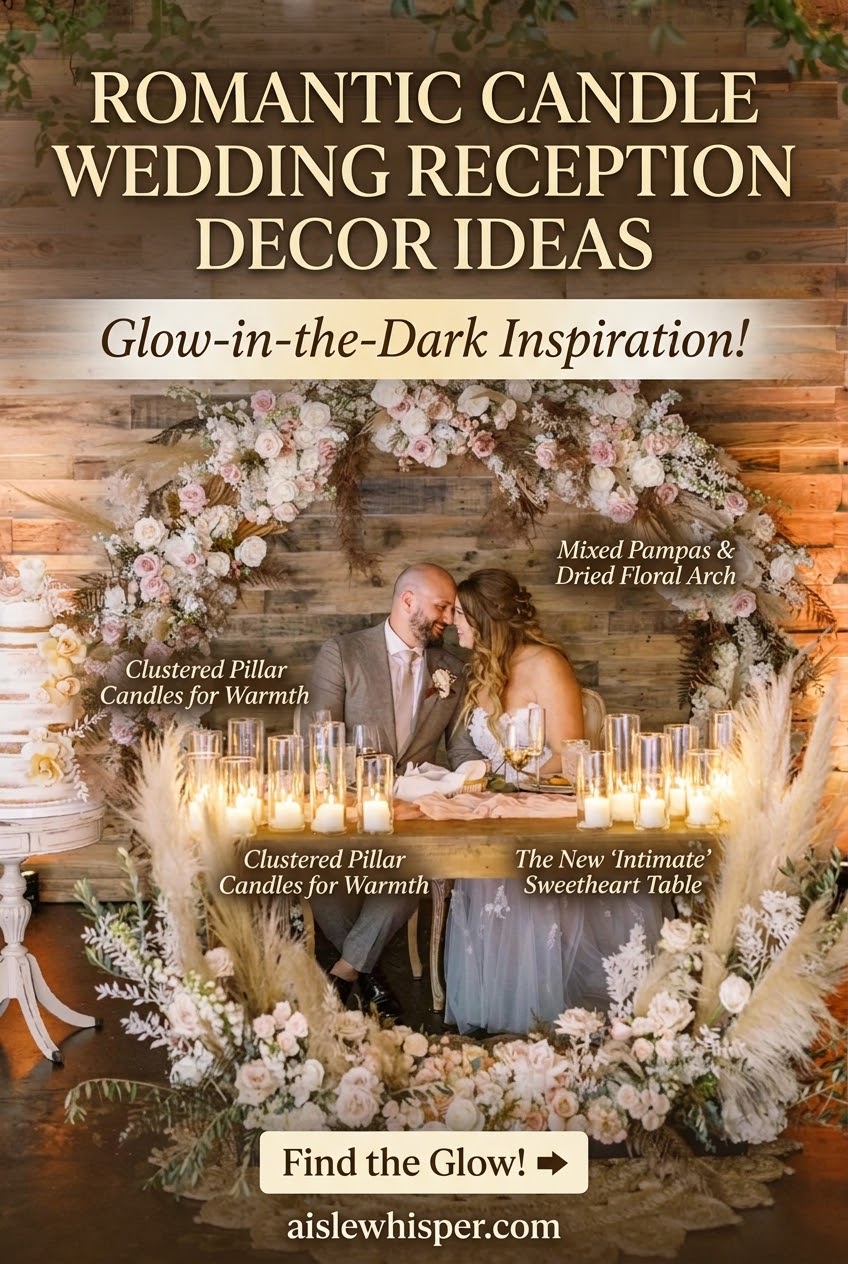 Romantic Candle Wedding Reception Decor Ideas