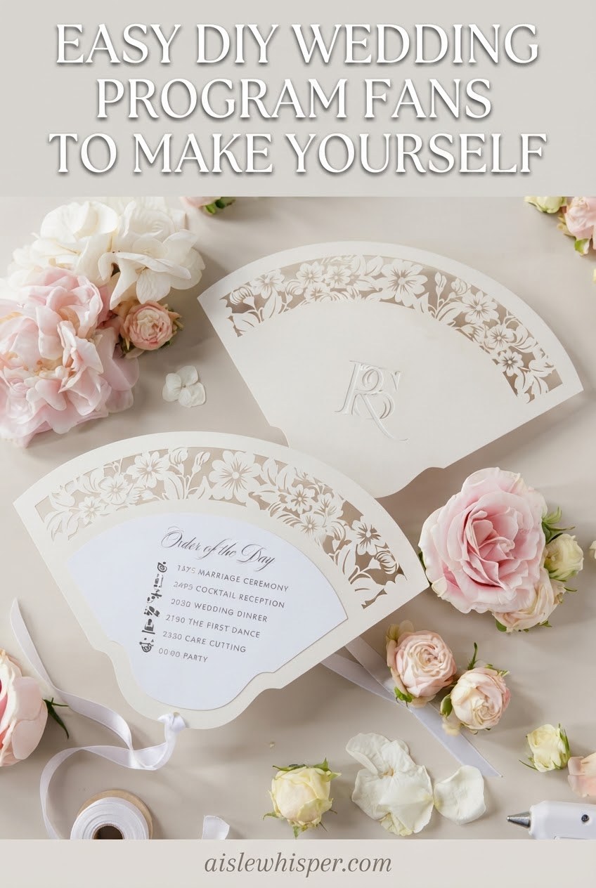 Easy DIY Wedding Program Fans To Make Yourself
