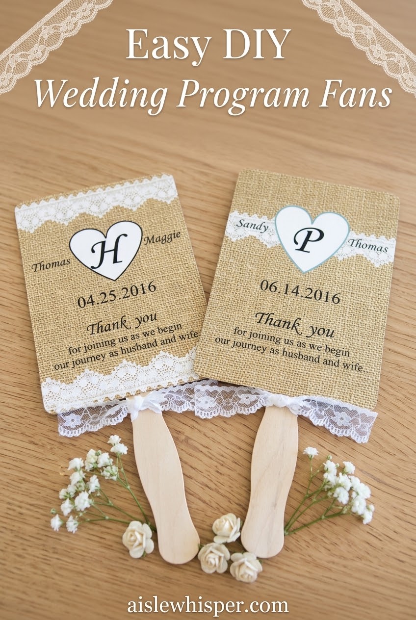 Easy DIY Wedding Program Fans
