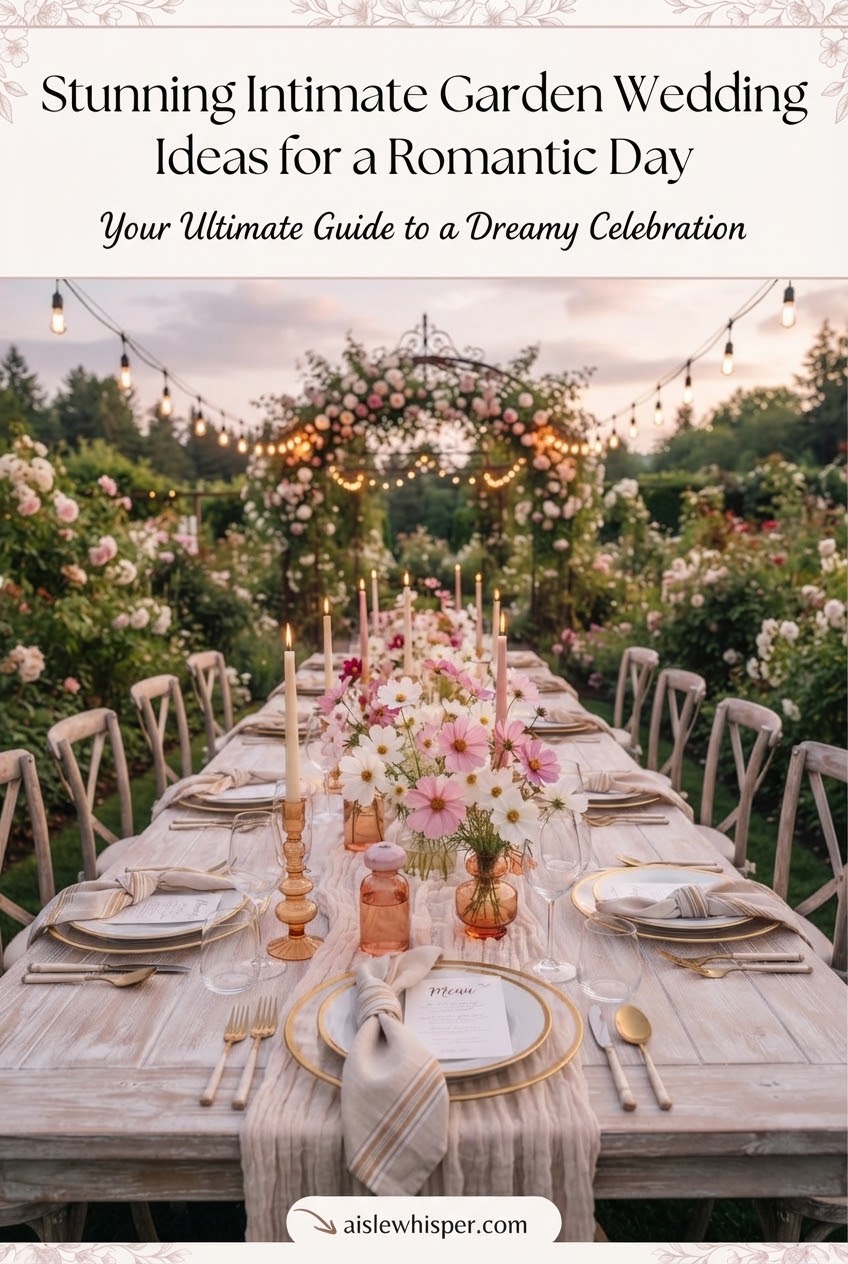Stunning Intimate Garden Wedding Ideas for a Romantic Day