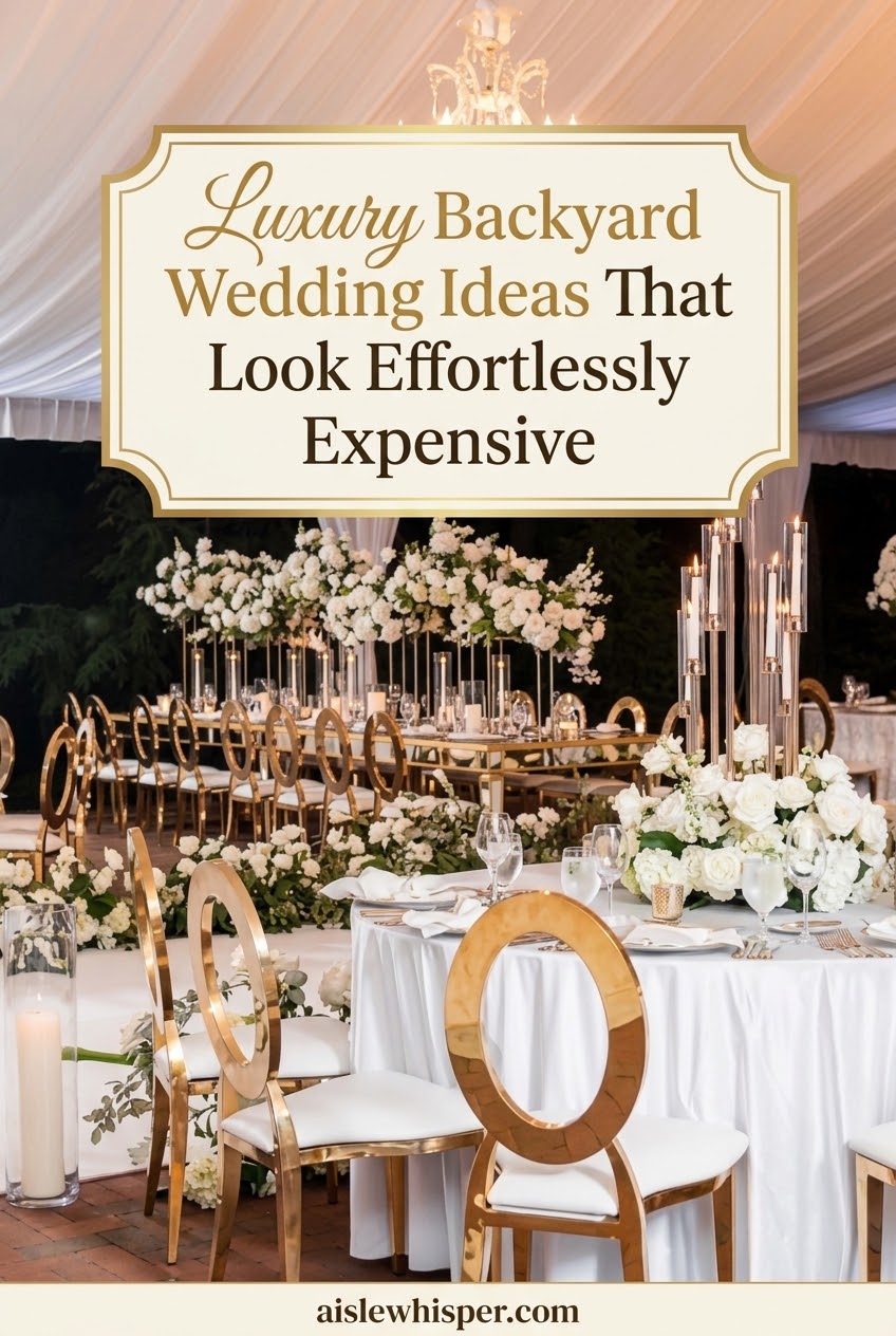 Luxury Backyard Wedding Ideas That Look Effortlessly Expensive